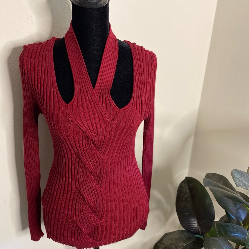 Burgundy Fashion Sweater